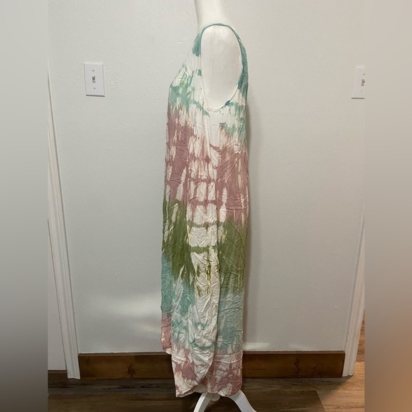 Mud Pie women's M tie dye sleeveless maxi dress with cutout in back EUC - Picture 4 of 7